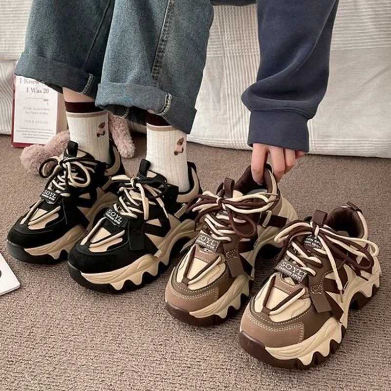 New Mixed Color Womens Platform Sports Shoes Outdoor Sports Shoes Womens Fi Shoes Designer Womens Vulcanization ZapatosXJ250324