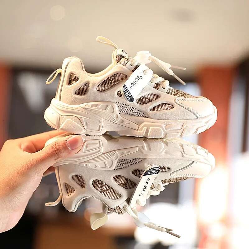 Autumn Children Casual Sport Shoes Fashion Breathable Knitting Soft Bottom Non-slip Kids Sneakers For Boys Girls Size 21-36