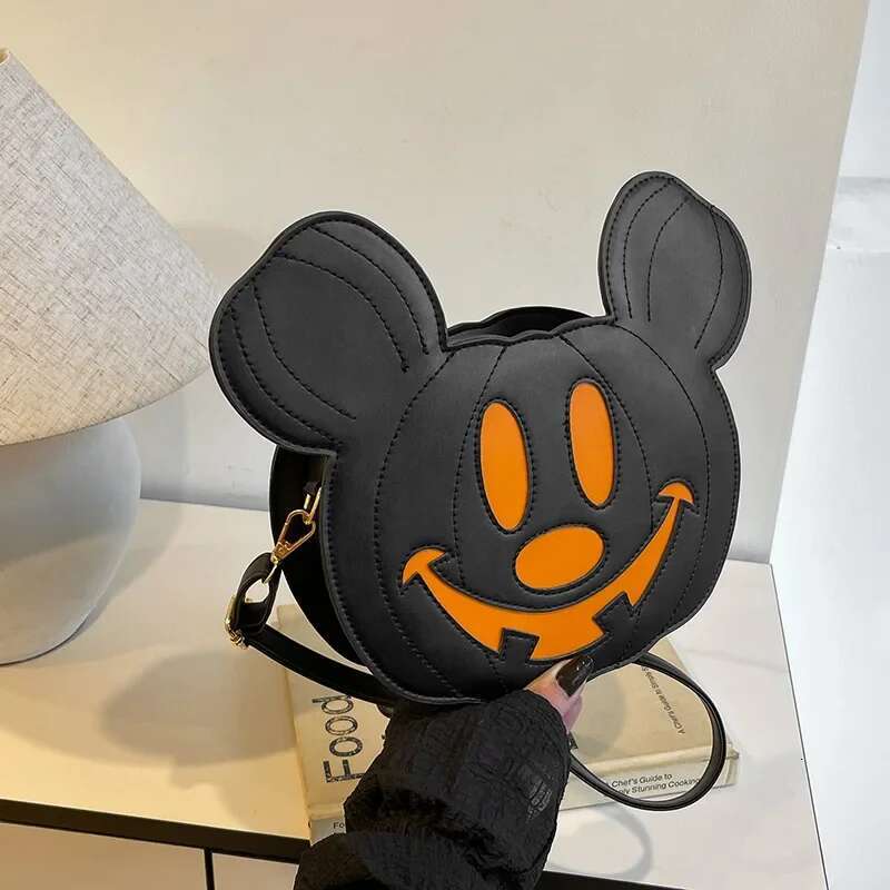 Creative Shoulder Personalized Niche Halloween Pumpkin Funny Women's PU Crossbody Cartoon Bag