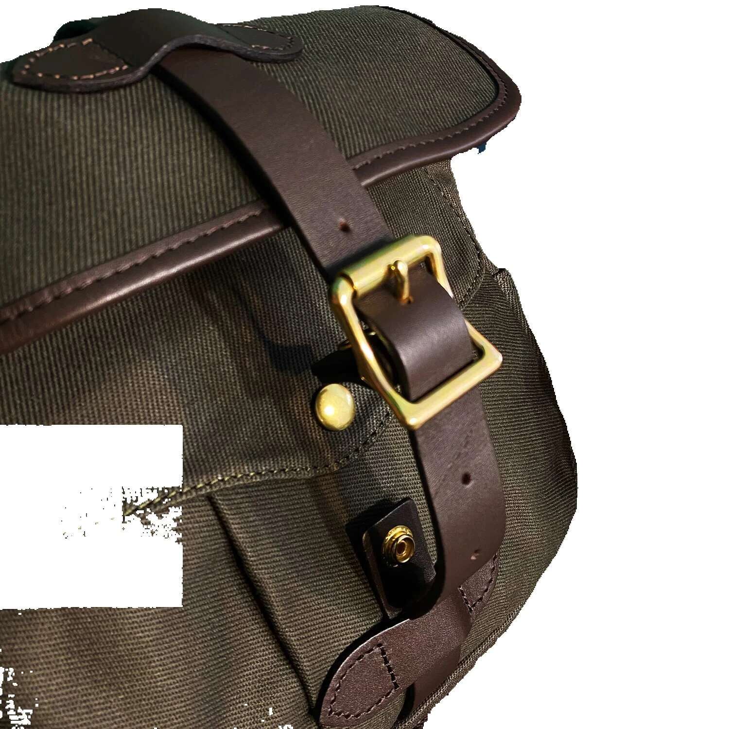 Oil Waxed Canvas & Vegetable Tanned Leather 24*22Cm American Vintage Crossbody Bag