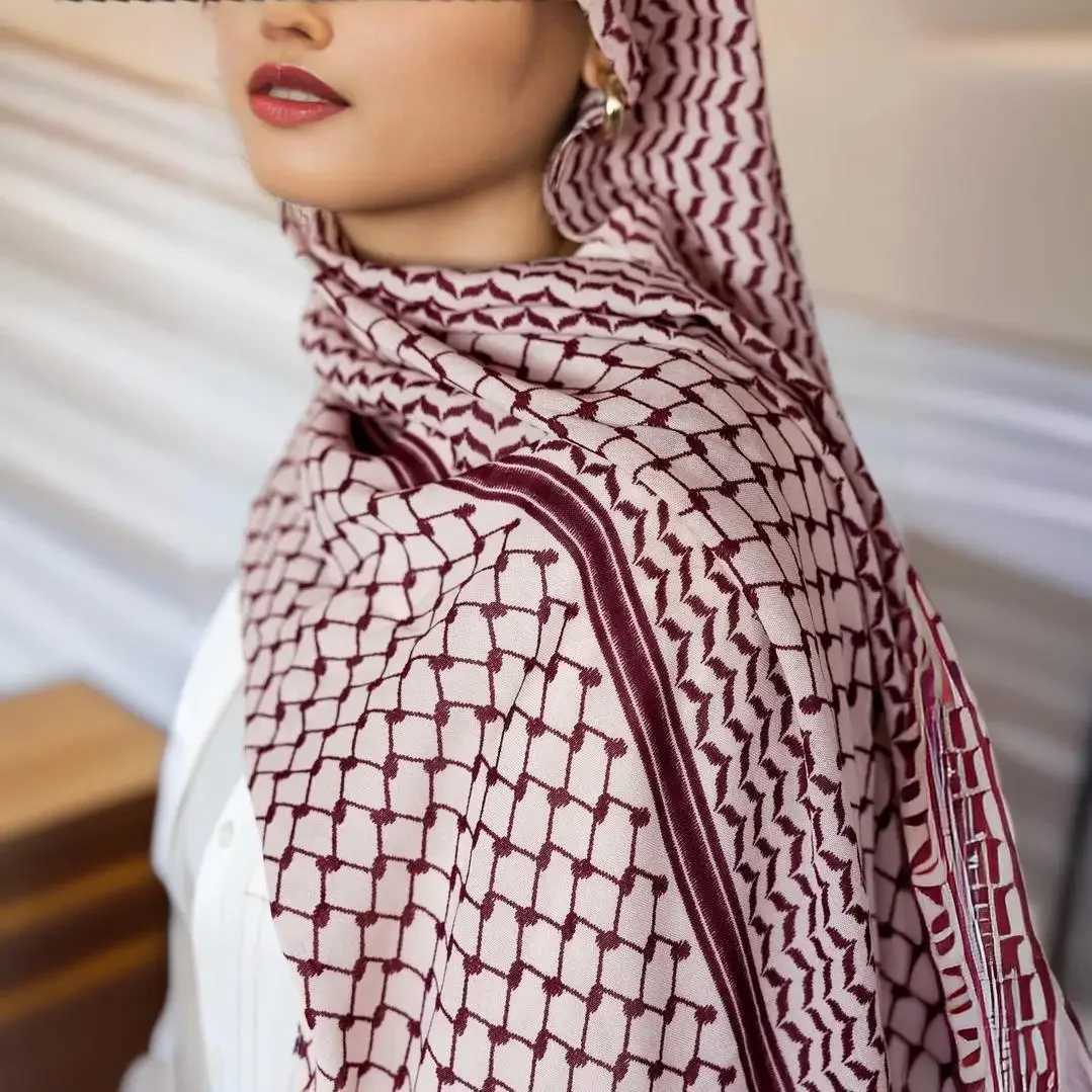 Kafiyeh headscarf cotton modal headscarf Arab wrap headscarf for thousands of Muslims long prayer headscarf for Eid al Fitr Islamic clothing X250324