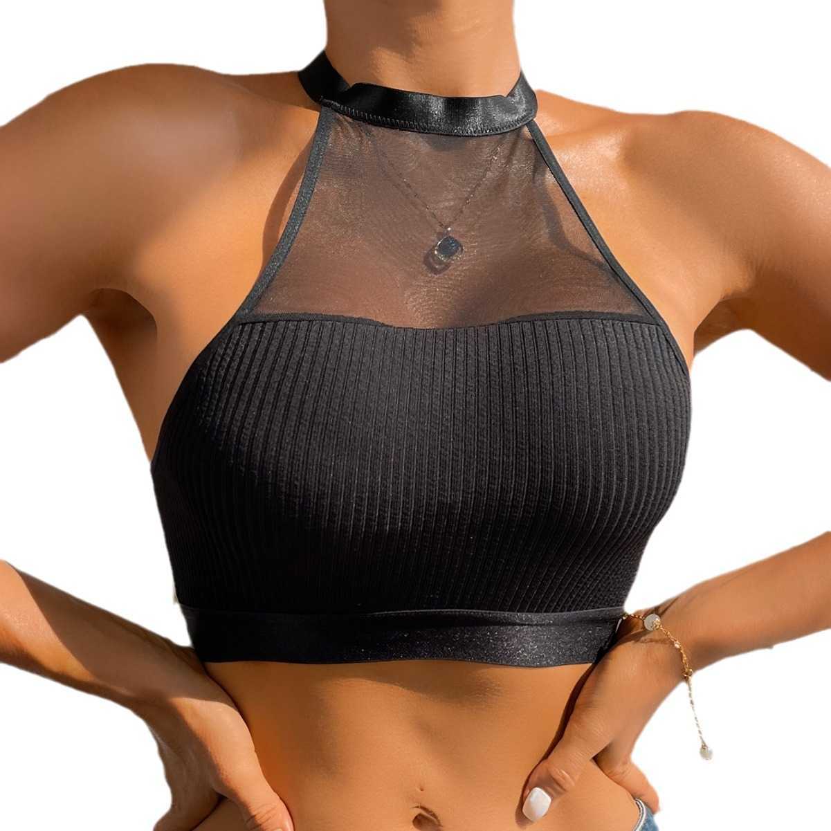 Women's vest bra with adjustable neck and shoulder straps, large chest that can be gathered and worn externally. New style bra 250315