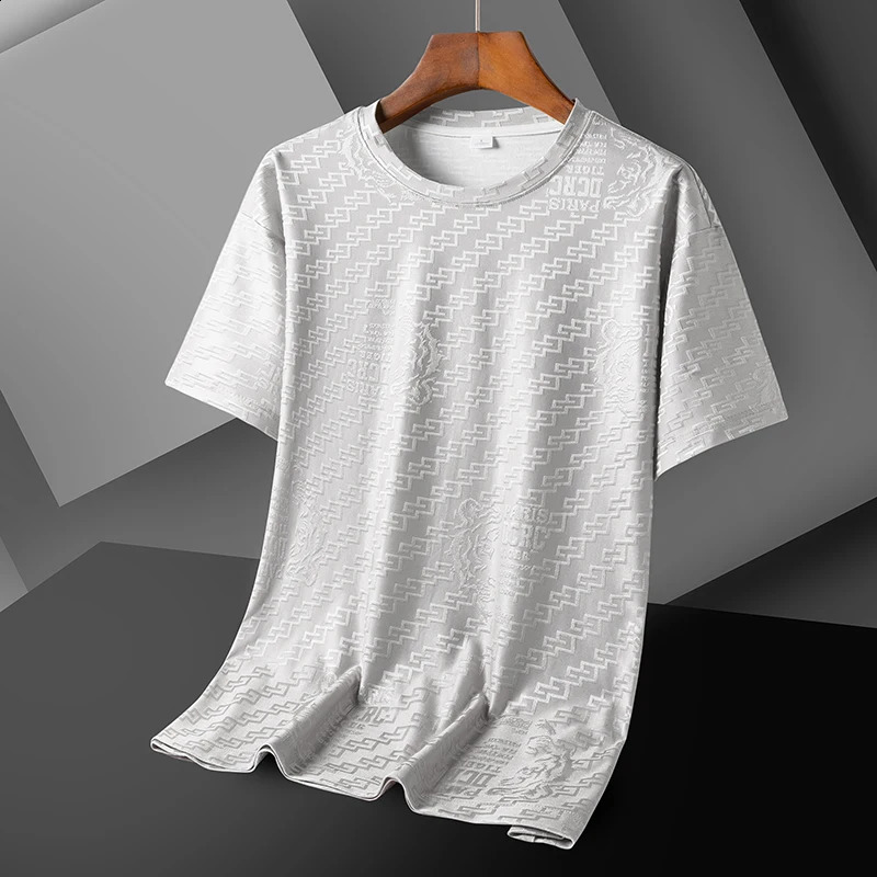 Mens ice fast drying loose ultrafine 6XL 7XL 8XL Plus size fitness short sleeved black Tshirt summer fashion 250322