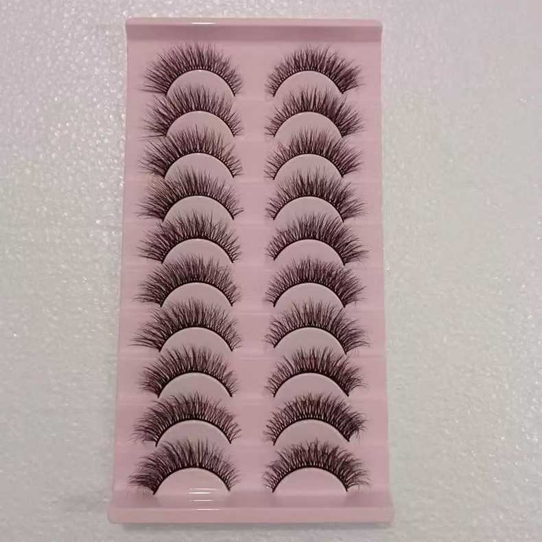 10 pairs of explosive hair messy eyelash curl naturally thick and three-dimensional false eyelashes W250324