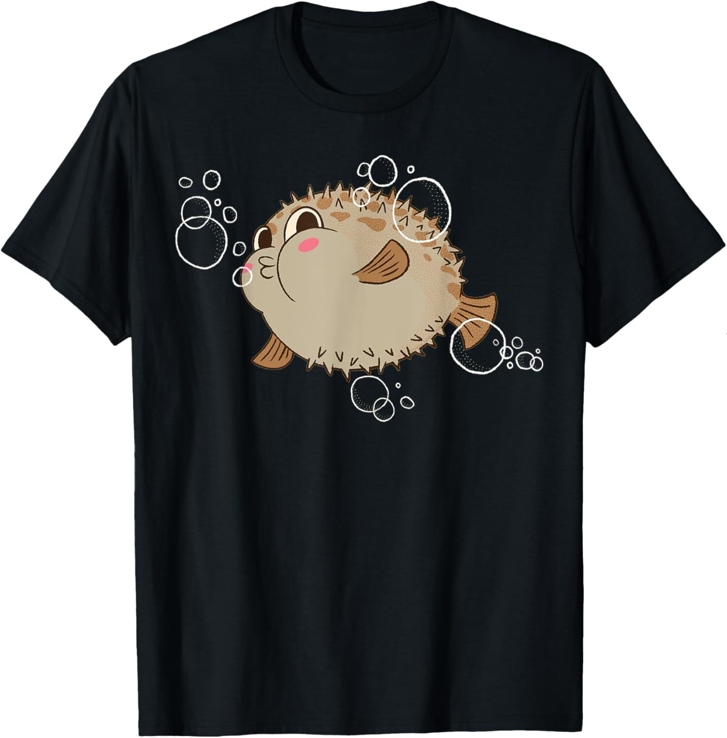 T shirt for Mens Cute Puffer Fish Ocean Diving Fishing Pufferfish Lovers Graphic Tee Casual Tops Clothes Short sleeve