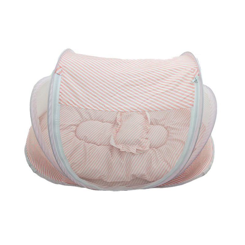 Jiaobao striped three piece baby mosquito net set