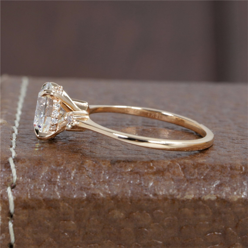 Jewelry Lab Grown Diamond 2.0 Carat Round Cut Solitaire Ring Real Gold IGI Certificate Engagement Fashion Ring For Women