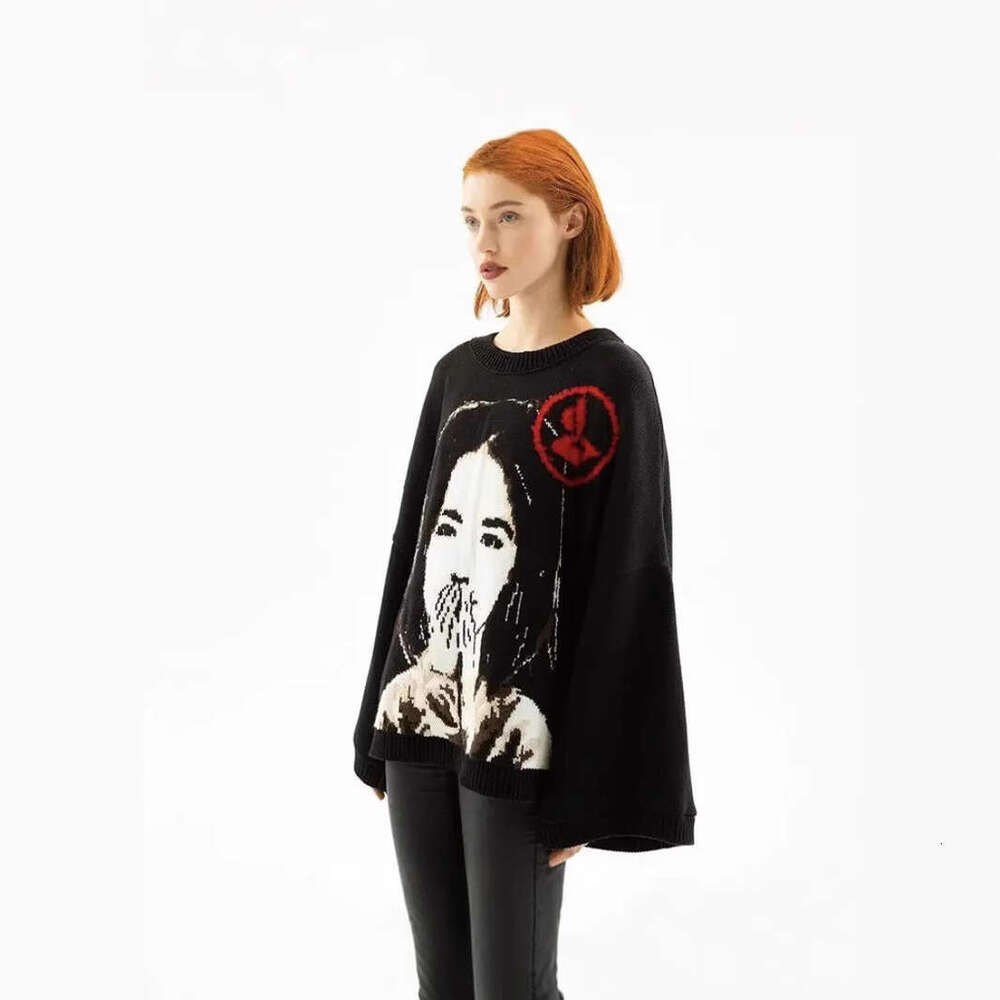 International Station New Winter Lazy Style Loose Long Sleeve Hoodie Men's and Women's 3D Jacquard Craft Pattern Knitted Sweater