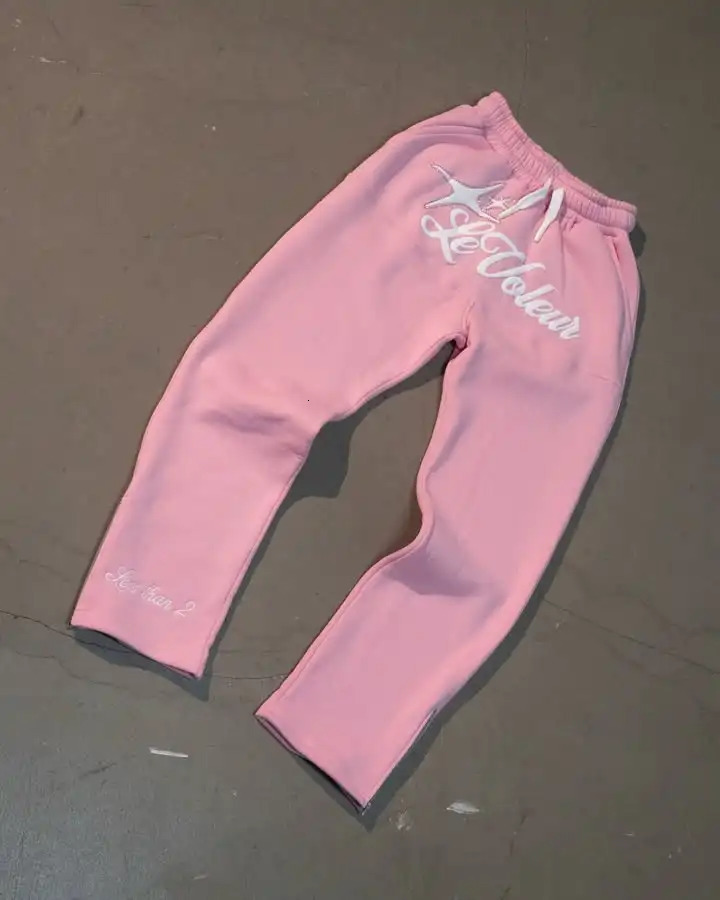 American Womens Hoodie Sweatpants Y2K Two Piece Set Gothic Letter Graphic Oversized Sweatshirt Drawstring Casual Pants Set 250324