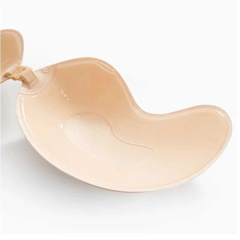 Reusable silicone bust padded cover stickers mango breasts self-adhesive invisible bra lifting strap push up strapless braXJ250324