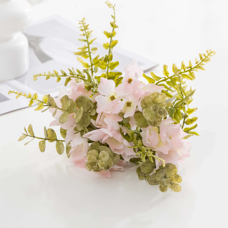 Handcrafted Elegant Fake wer Bunch Featuring Elderly Appeal - Eucalyptus & Hydrangeas beautiful