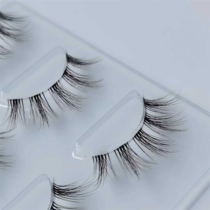 Transparent stem long thick false eyelashes black brown simulation Barbie eye makeup exaggerated styling can be segmented gm23 W250324
