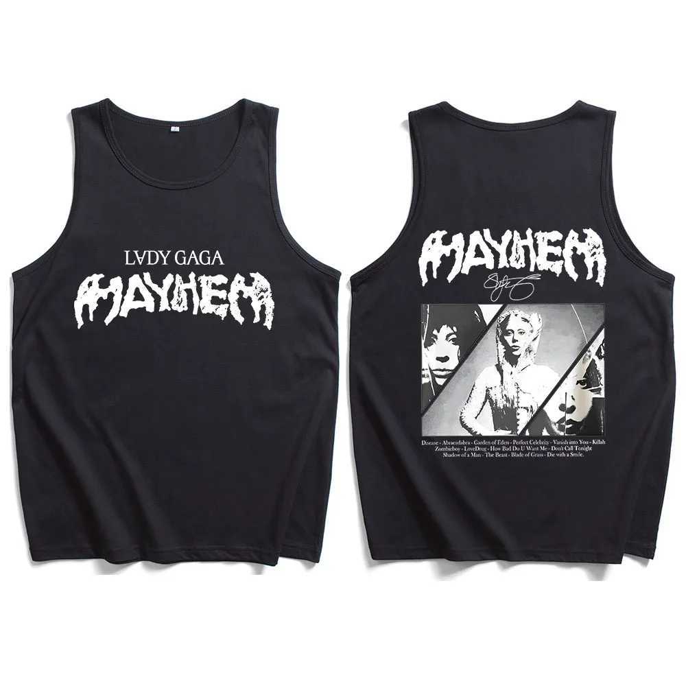 Lady Gaga MAYHEM 2025 Tank Top Mens Summer Casual Sleeveless T-shirt Fan Gift Top X250324
