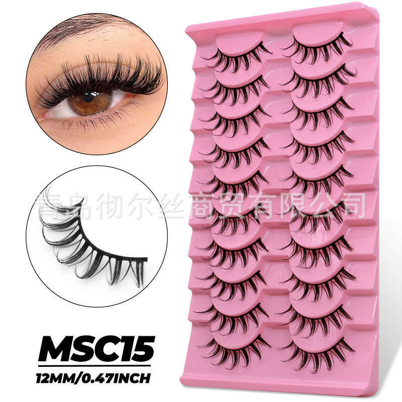 Manga Barbie Eyelash Style American Sweetheart Curled False Eyelash Y2K Spicy Girl Style Little Devil Eyelash W250324
