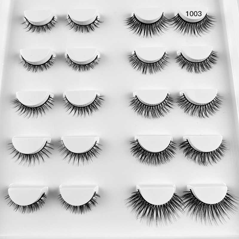 10 pairs of mixed synthetic false eyelashes naturally thick eyelashes multi-layered three-dimensional curling and curling W250324