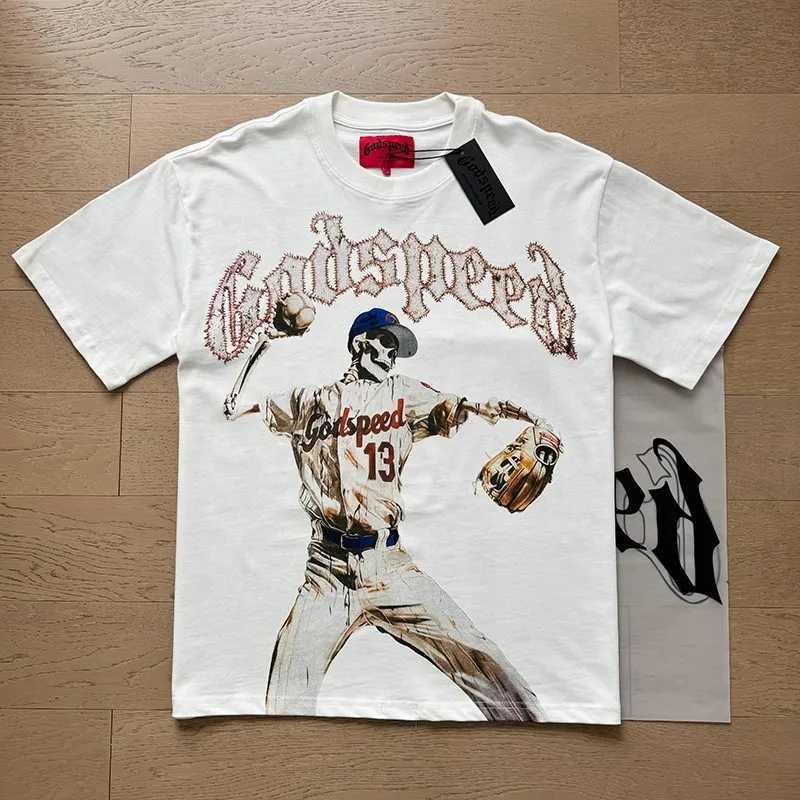 25SS Mens and Womens Godspd Short Sleve High Strt Printed Top Summer Style Crewneck T-shirt X250324