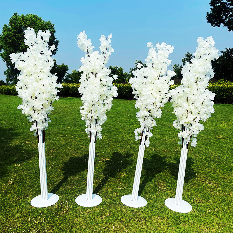 Decorative Flowers Wreaths Wedding Decoration 5Ft Tall 10 Piece/Lot Slik Artificial Cherry Blossom Tree Roman Column Road Leads Fo Dhuog