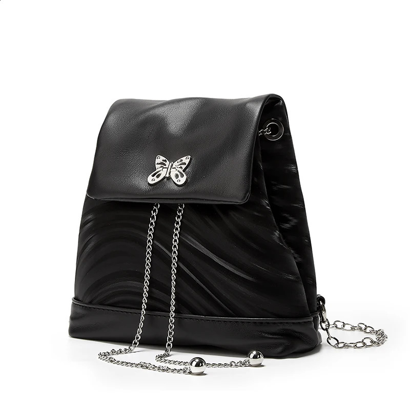 Butterfly Chain Mini Backpack Sweet niche chain butterfly backpack Korean style large capacity chain bag 250318
