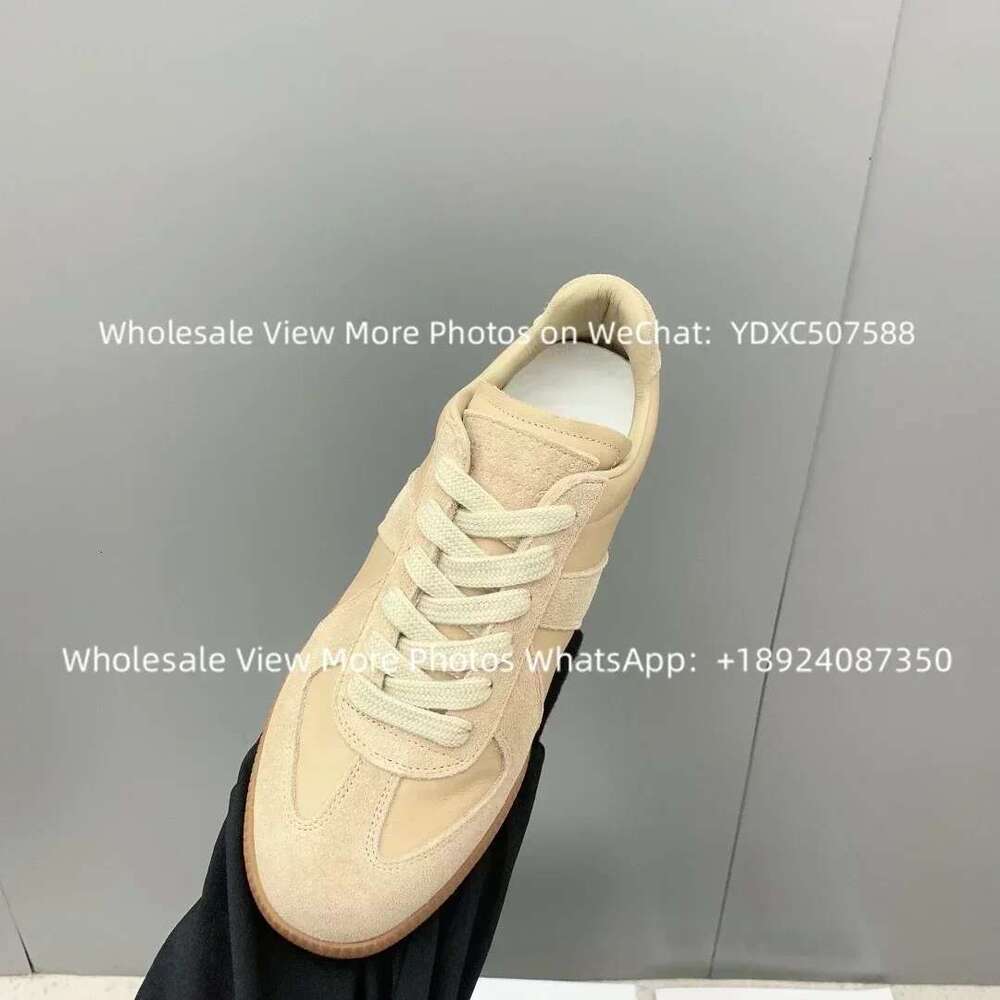 High quality new leather flat bottom casual small white women lace up Slip-on shoe German training board shoes men
