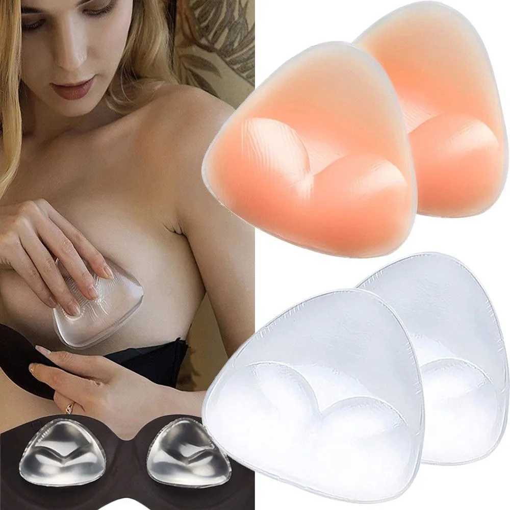 Silicone bra insert breast pad adhesive push up bra womens push up bra cup thickness Nipple cover bikini swimsuit insertXJ250324