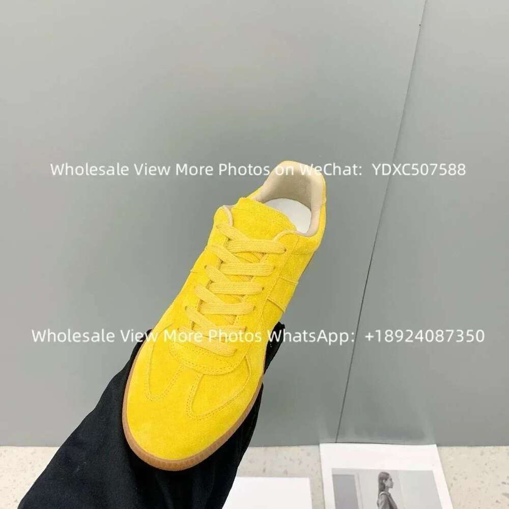 High quality new leather flat bottom casual small white women lace up Slip-on shoe German training board shoes men