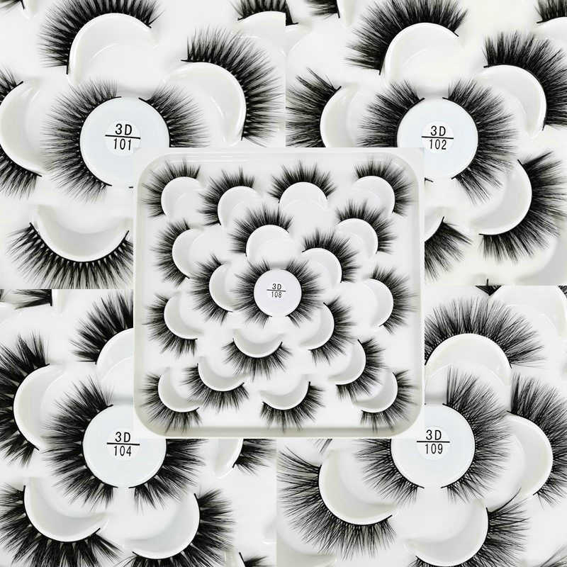 10 pairs of lotus plate false eyelashes 3D natural thick eyelashes W250324