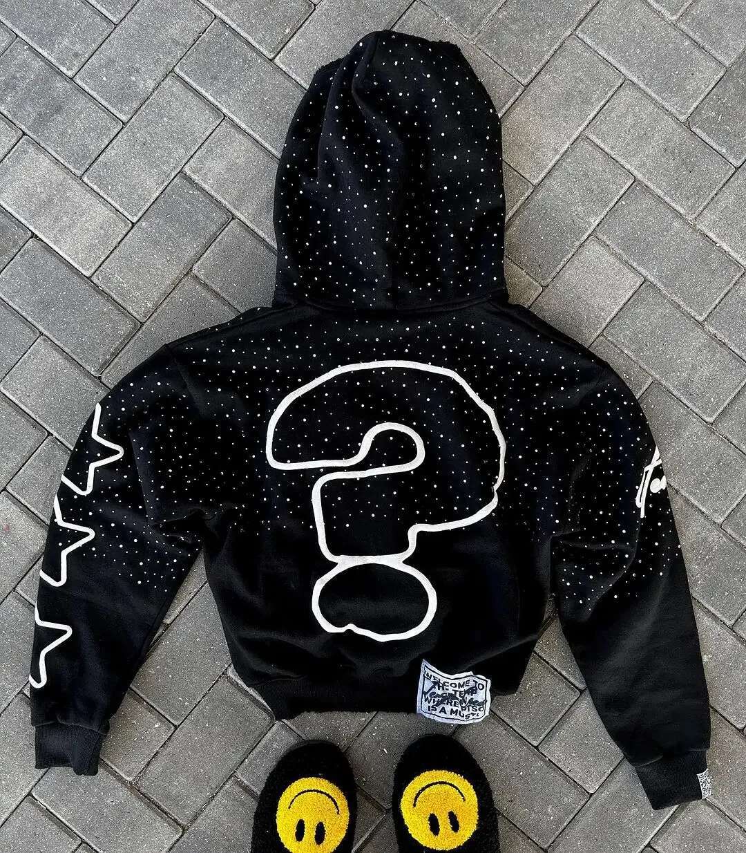 American New Trend Who Cares Get Some Money Printed Zipper Sweater Men's And Women's Y2k Haruku Hip Hop Goth Casual Coat