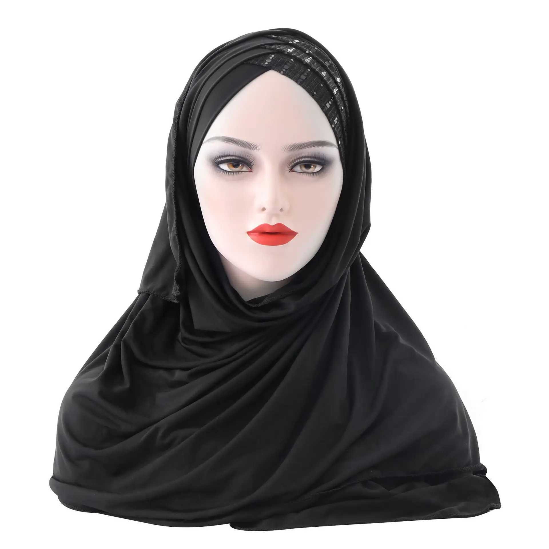 Muslim Wens scarf Shawl band stylish outdoor sunscreen windproof thin and breathable Bandana H89 X250324