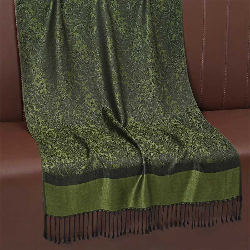 Jacquard scarf luxurious and fashionable thick and soft womens scarf stole shawl Muslim headscarf wrapped neck headscarf X250324
