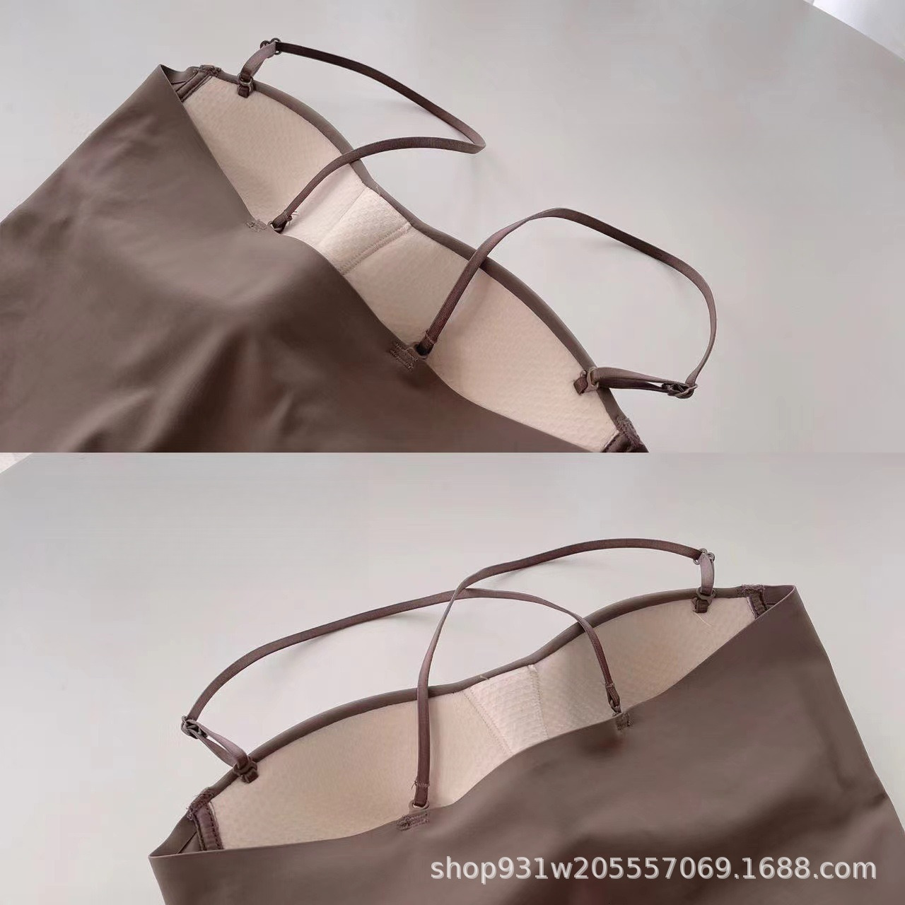 2025 New Fixed Thin Cup Ice Silk Seamless Camisole Vest Designer Mid Length Bra Sexy And Beautiful Back Outdoor Chest Wrapped Beach Women's Anti 