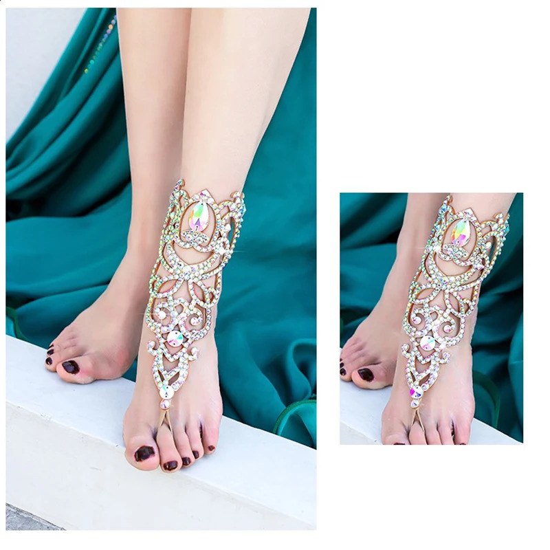 Belly Dance Hand Accessories Or Foot Accessories Female Adult High-end Diamond-Studded Bracelet/Anklet Performance Accessories 250318