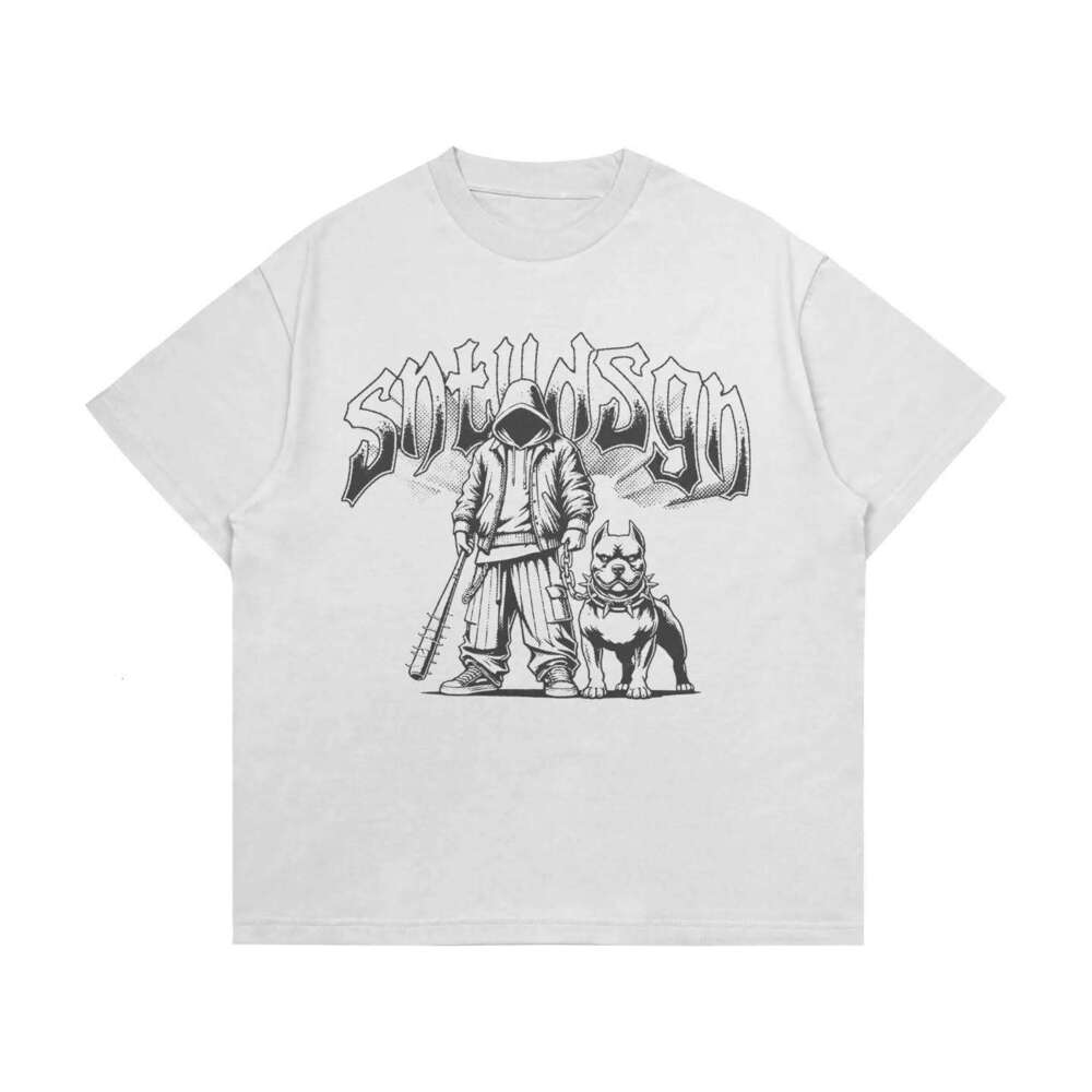 Summer New Personalized Printed T-shirt Hip Hop Extra Large Loose Street Top Short Sleeve