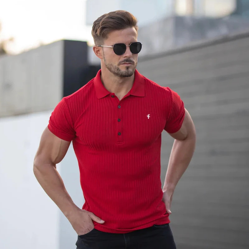 Father Sons Mens Polo Shirt Summer Sports Fitness Collar Short Sleeve Quick Drying Breathable Elastic Tshirt 250312