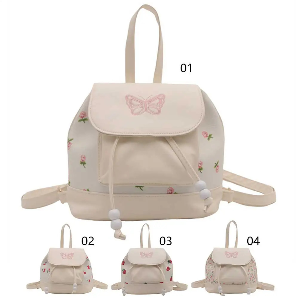 Women Printed Bucket Backpack Adjustable Strap Bow Fashion Drawstring Backpack Simple Bucket Shoulder Bag Daily Bag 250318