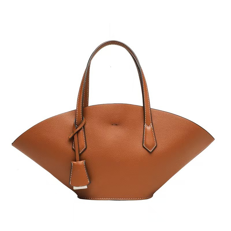 Home Women S New Fashionable And Versatile Brown Commuter Handheld Single Shoulder Crossover Tote Bag