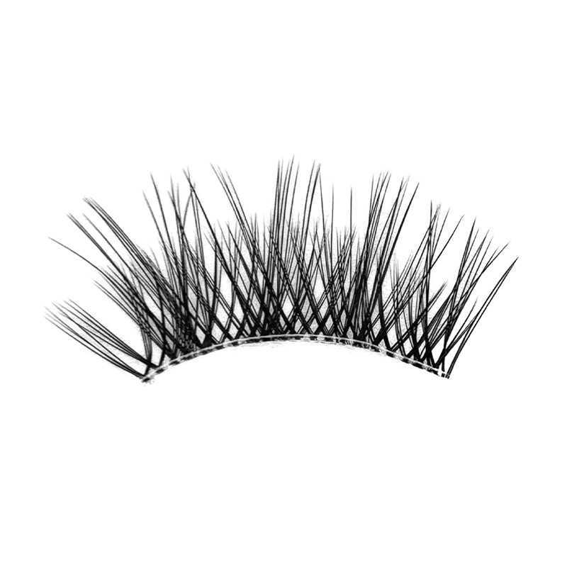 New product 5 pairs of half cut false eyelashes transparent stem elongated eye tail half eyes naturally thick eyelashes W250324