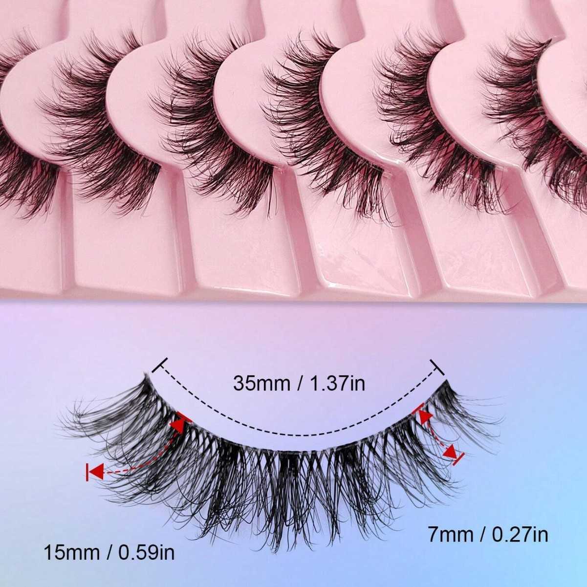 Wind natural transparent stem clustered eyelashes a whole thick false eyelash clustered cos W250324