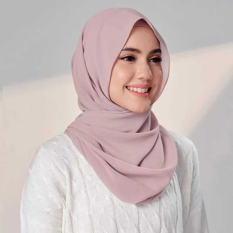 Instant headscarf with headscarf regular chiffon jersey headscarf ten thousand veil Muslim Islamic headscarf warm headscarf X250324
