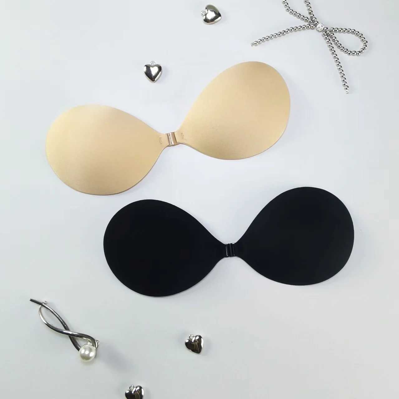 Sexy invisible push up womens self-adhesive silicone front buckle adhesive bra strapless underwearXJ250324