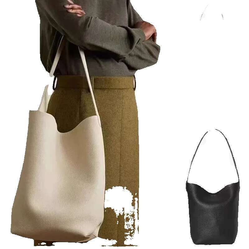 2024 Genuine Leather Single For Women Fashion Classic Casual Handbags Shoulder Crossbody Travel Bucket Tote Bag