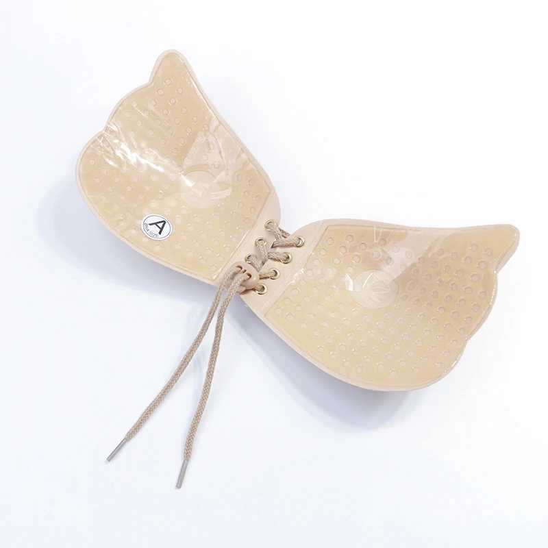 Seamless self-adhesive flight bra womens strapless push up bra sexy bra on the stick invisible silicone chest patch plus sizeXJ250324