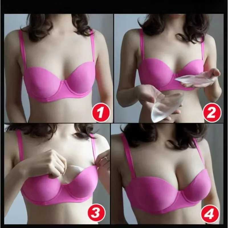 2 silicone bra inserts breast pads adhesive push ups womens bra cups thick Nipple covers patch bikini inserts swimsuit giftsXJ250324