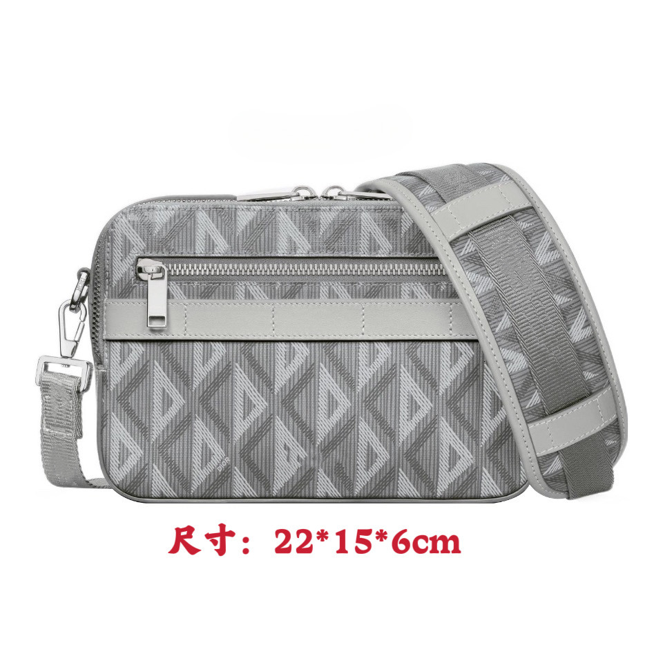 Messenger Bags For Men: hot Classic Checkered PVC Camera Canvas Coating Shoulder Crossbody Bag