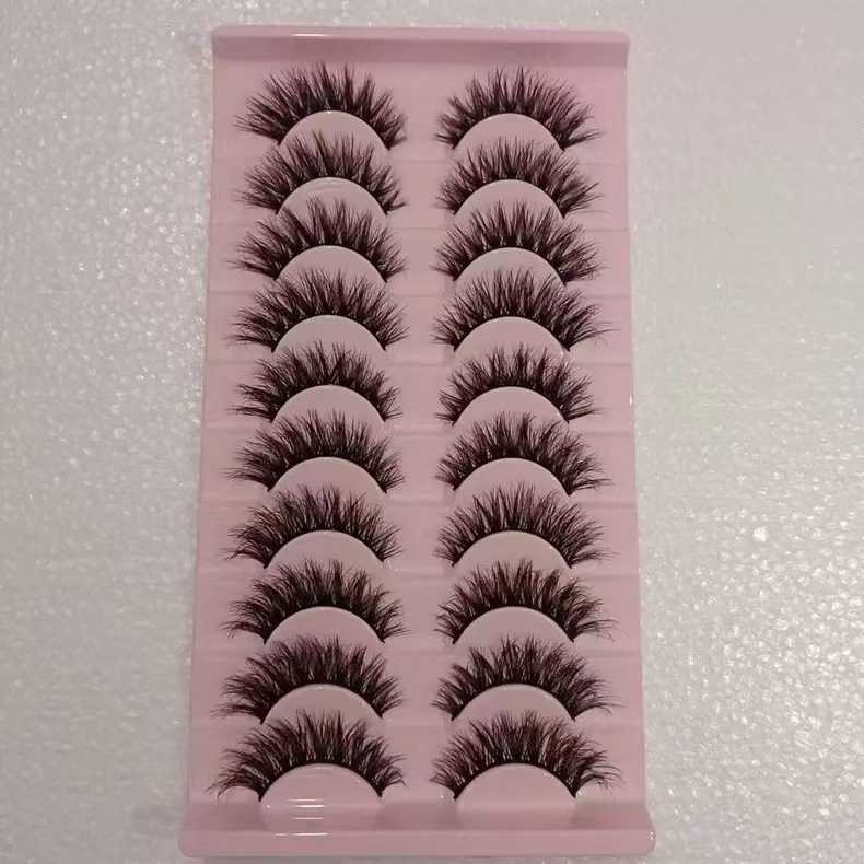 10 pairs of explosive hair messy eyelash curl naturally thick and three-dimensional false eyelashes W250324