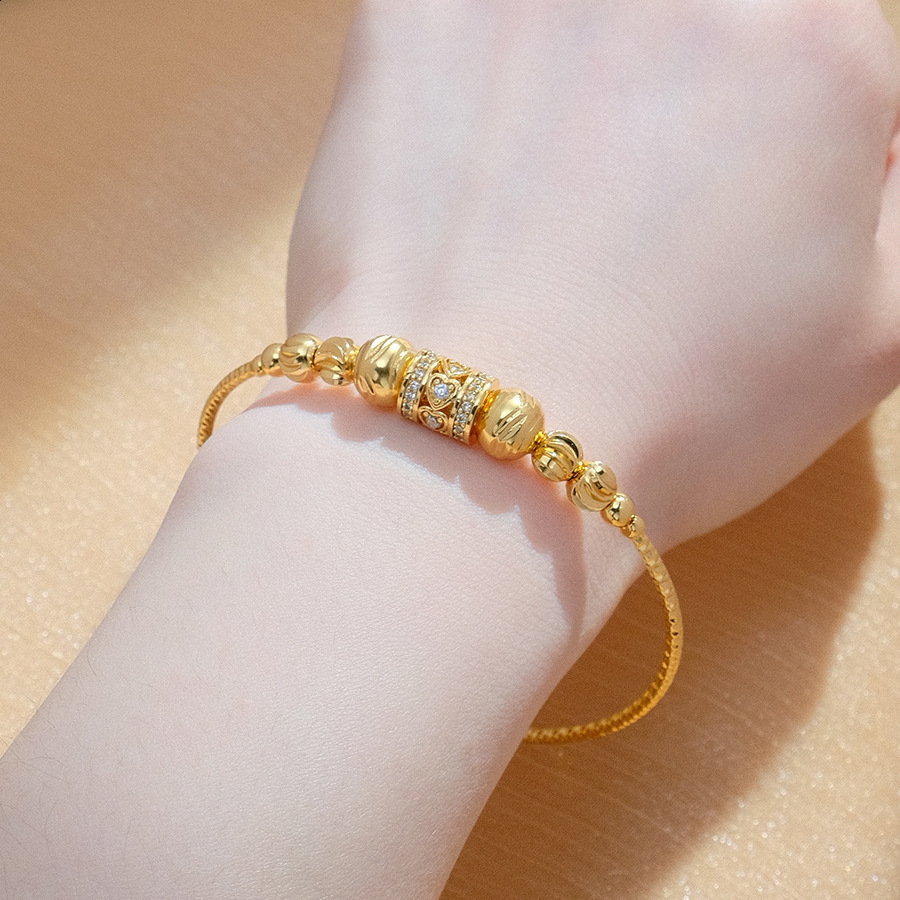 Bangle 24K Bangles Ethnic Gold Color Dubai Bangles Bracelet Bracelet Dubai Bangles Jewelry Birthday Present women 230906