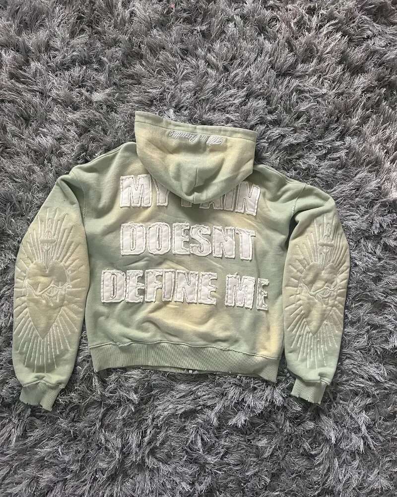 Haruku Gothic Zipper Hoodie Letter Embroidered Spliced Sweater High Street Punk Clothing Loose Vintage Y2k Top Sweatshirt