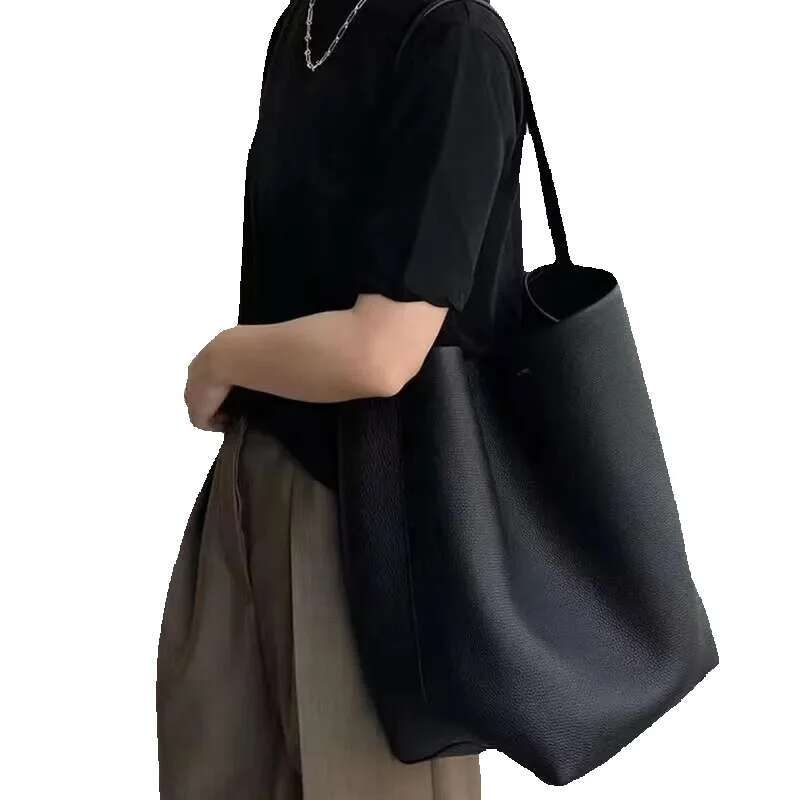 2024 Genuine Leather Single For Women Fashion Classic Casual Handbags Shoulder Crossbody Travel Bucket Tote Bag