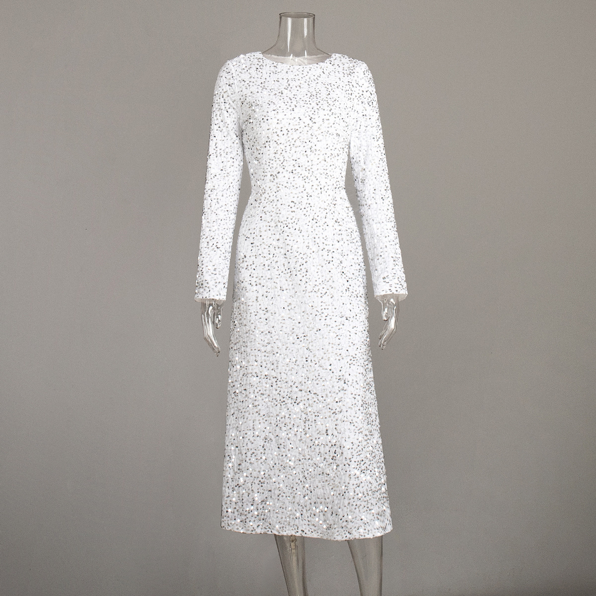 Glitter 2025 Autumn/Winter New Velvet Bead Slimming Fishtail Skirt Evening Dress