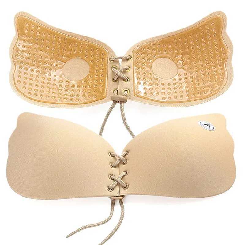 Adhesive strapless womens strapless bra push up adhesive invisible lifting braXJ250324