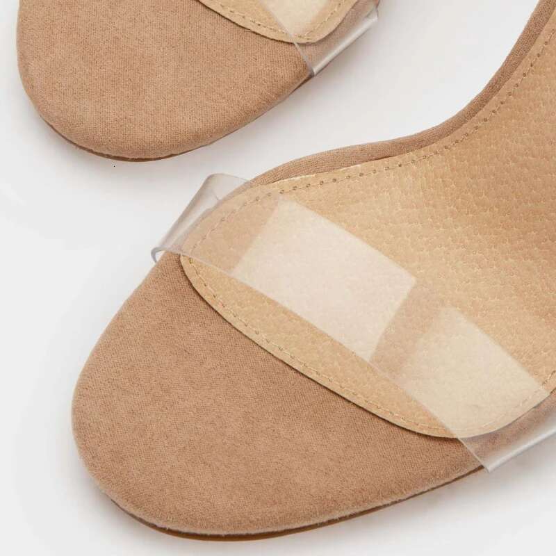 Sexy High Heel Shoes Summer Open Toed Women Sandals square transparent heel sandalias de mujer verano Big Size